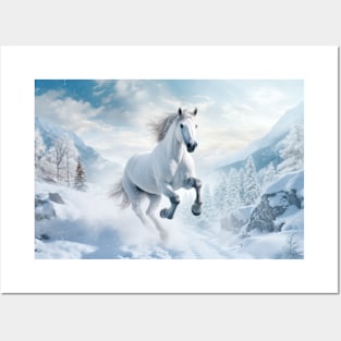 Horse Animal Wildlife Wilderness Colorful Realistic Illustration Posters and Art